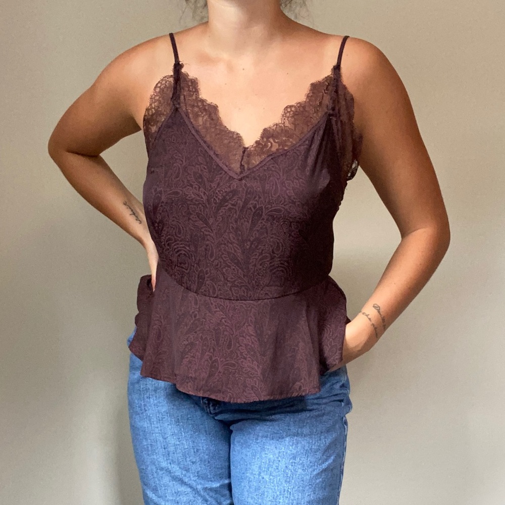 Maroon top